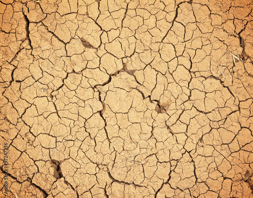 Drought the ground cracks
