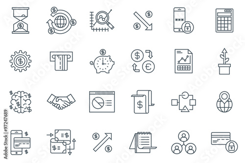 Business and finance icon set