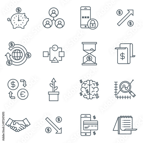 Business and finance icon set