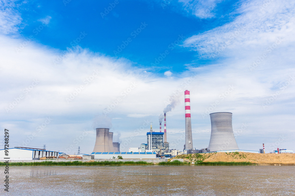 skyline,water and landscape of power plant skyline,water and landscape of power plant