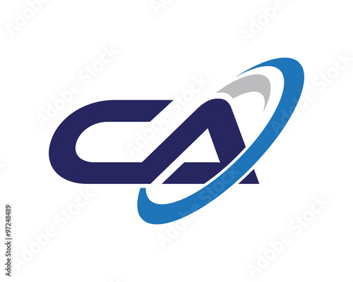 CA Swoosh Letter Auto Logo