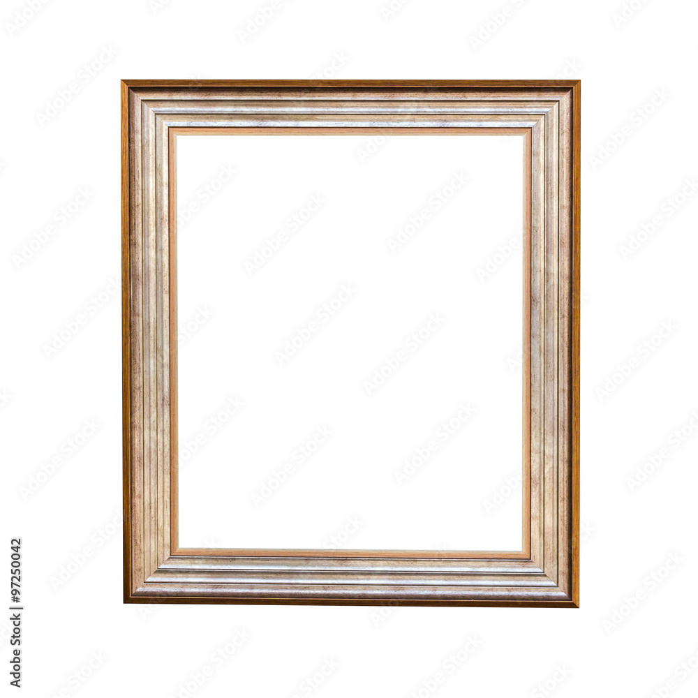 Classic wooden frame isolated on white Classic wooden frame isolated on white