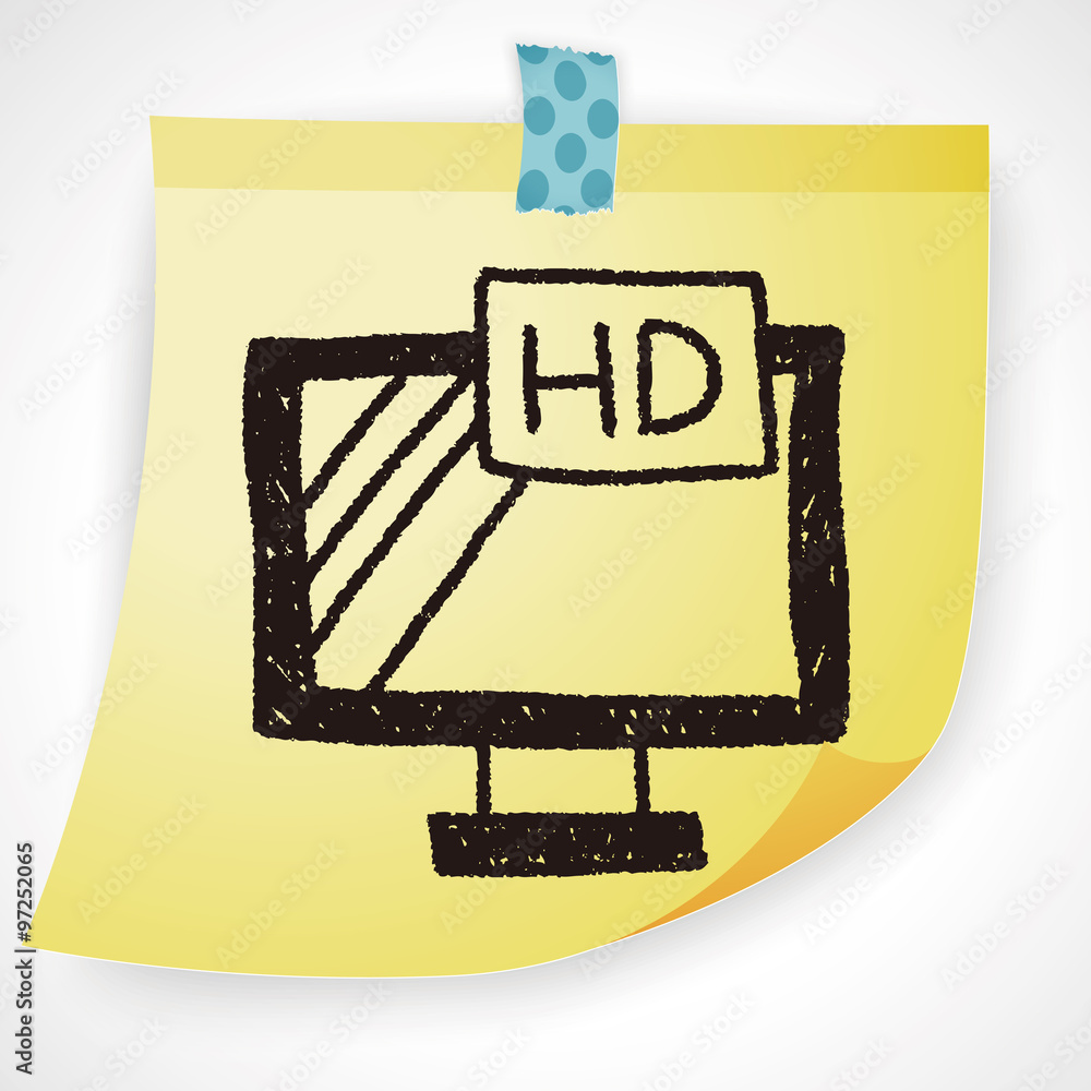 television doodle drawing television doodle drawing