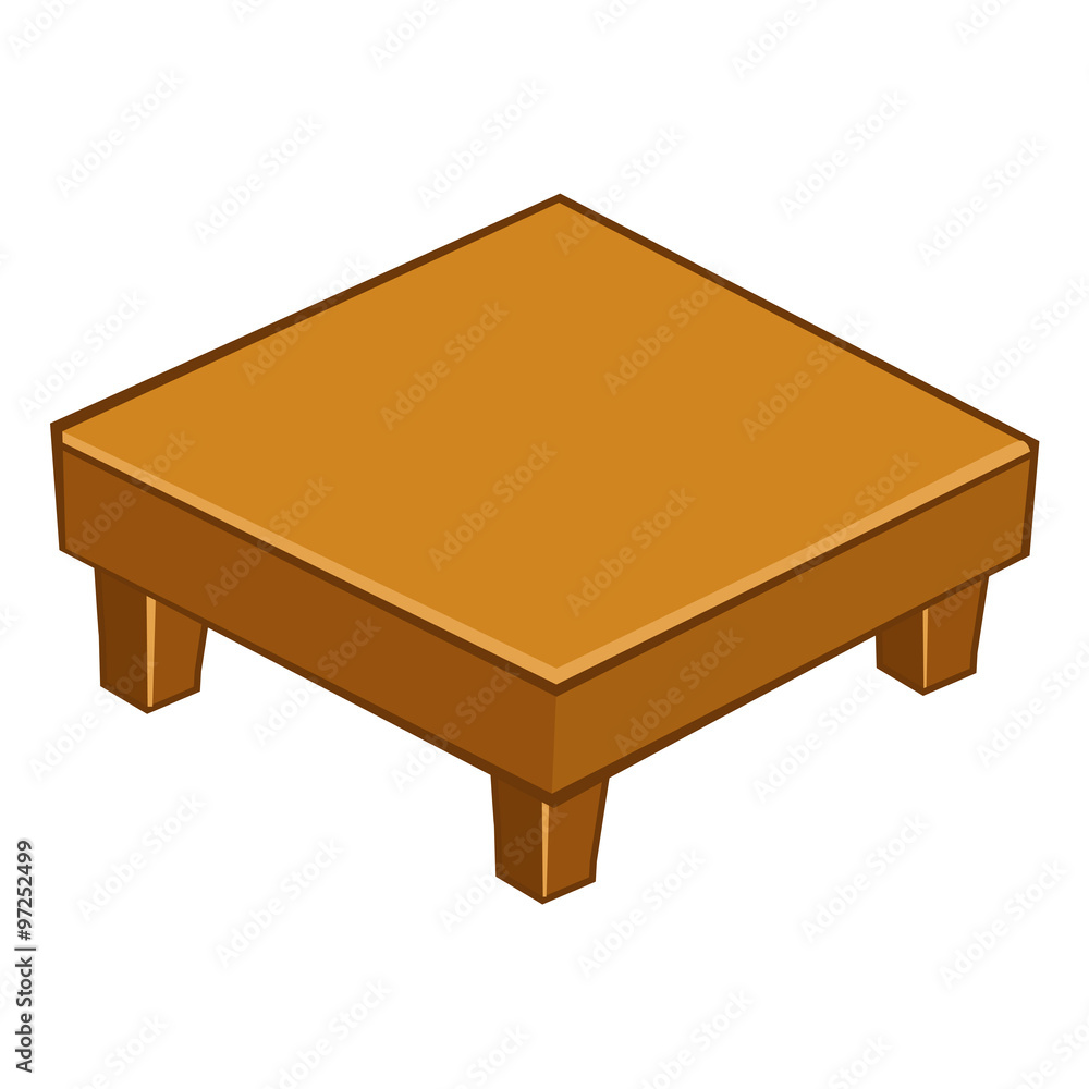 Wooden table isolated illustration Wooden table isolated illustration
