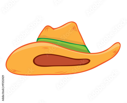 straw hat isolated illustration