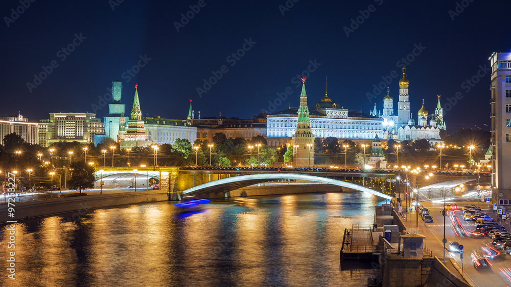 Fototapeta premium Panorama of the Moscow Kremlin, Russia