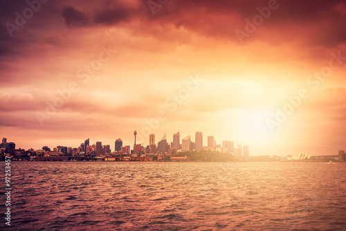 Sydney skyline at sunset © myphotobank.com.au
