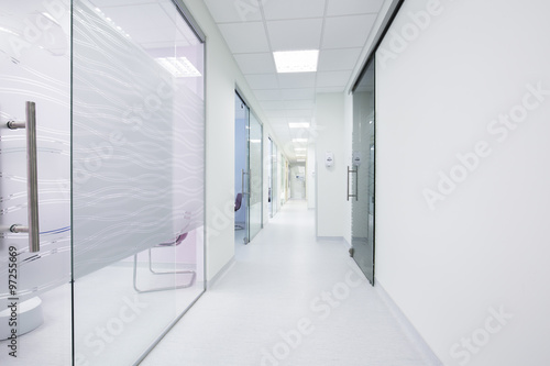 Corridor in a modern clinic photo