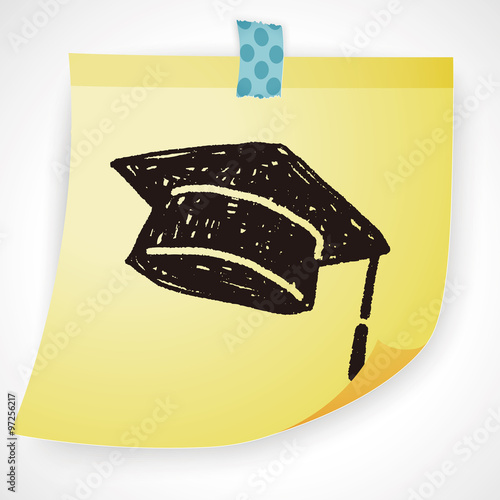 graduation hat doodle