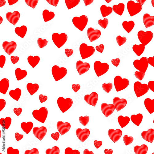 Hearts seamless pattern background