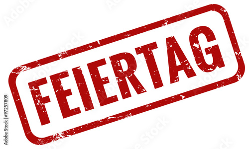 Feiertag Stempel rot
