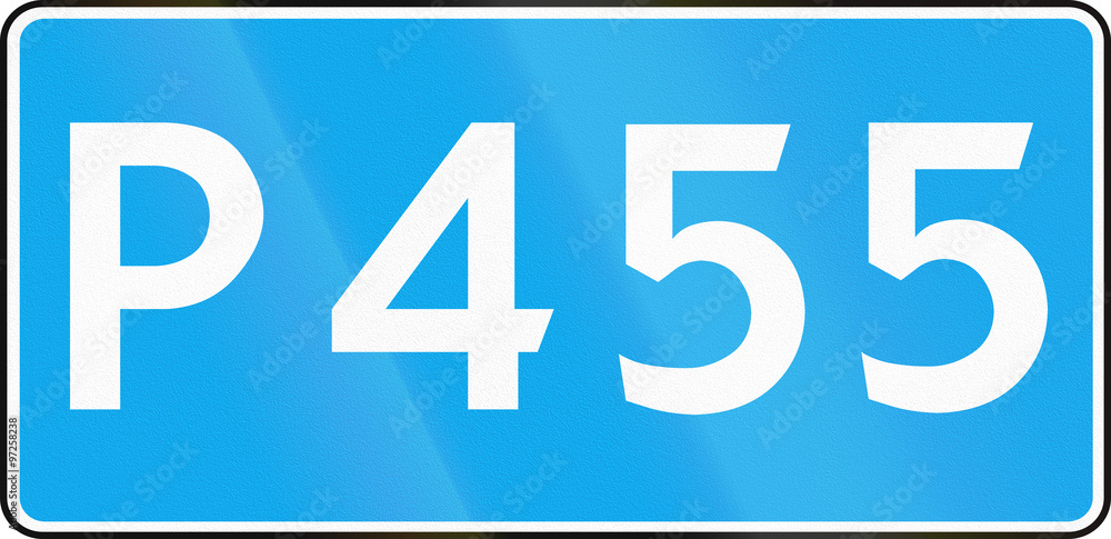 Sign of the Russian federal route P455 Sign of the Russian federal route P455