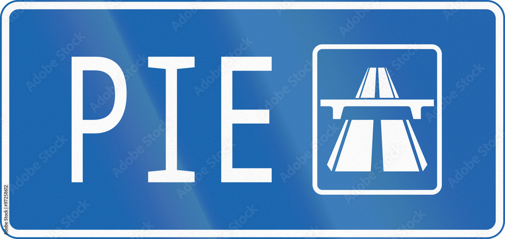 Route Sign of Pan Island Expressway in Singapore Route Sign of Pan Island Expressway in Singapore