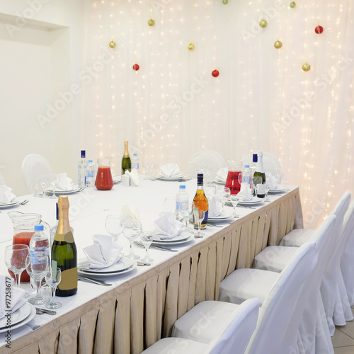 Banquet facilities table setting