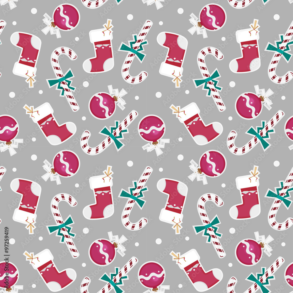 Seamless vector backgground with christmas attributes Seamless vector backgground with christmas attributes