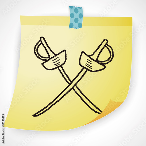 fencing doodle