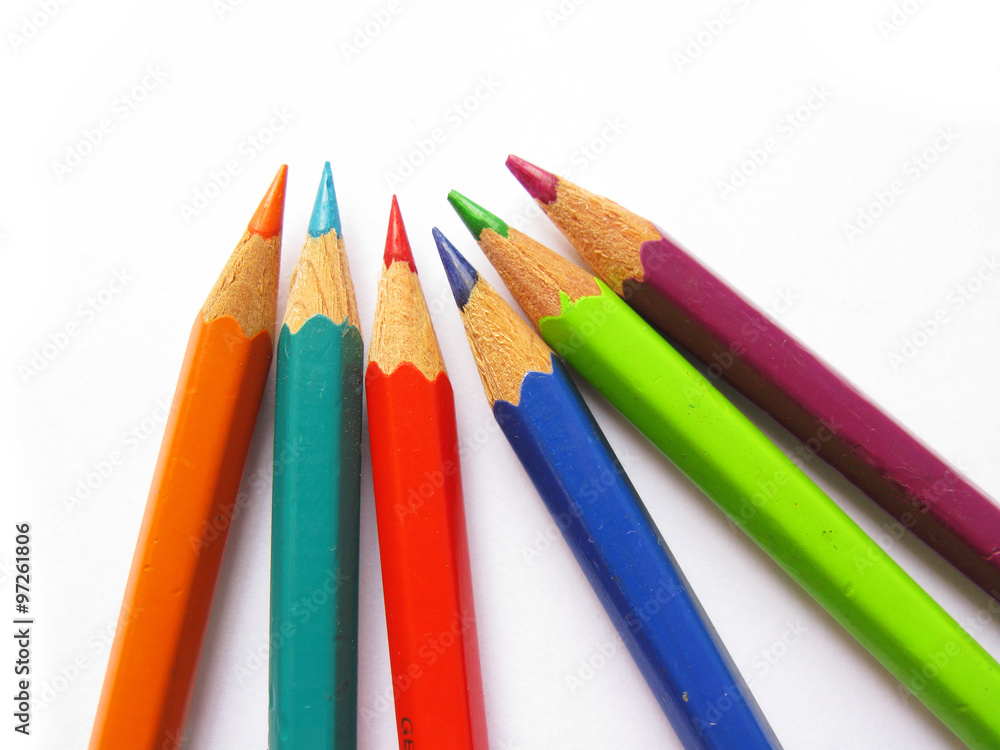Various colorful pencils in a close up Various colorful pencils in a close up