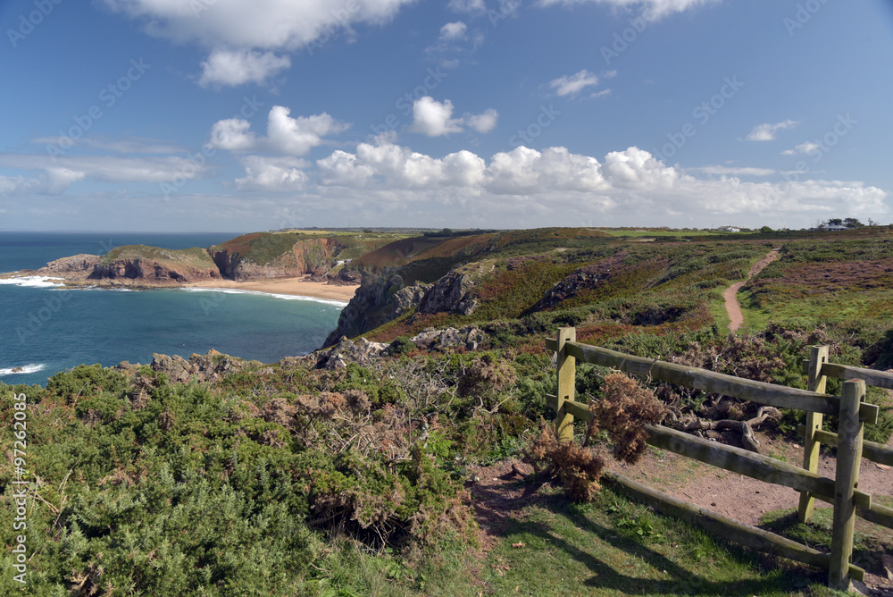 View over Plemont Bay from Grosnez Point on Jersey