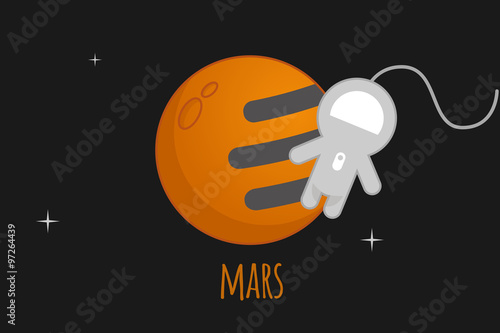 Cute astronaut vector illustration