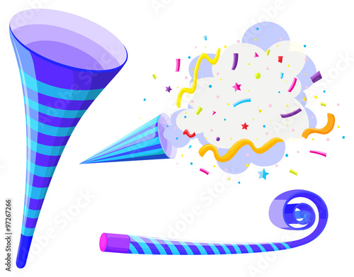 Party horn and pop up cone