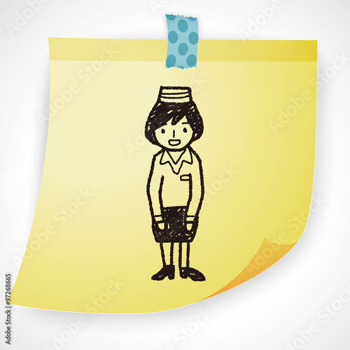 Flight Attendant doodle