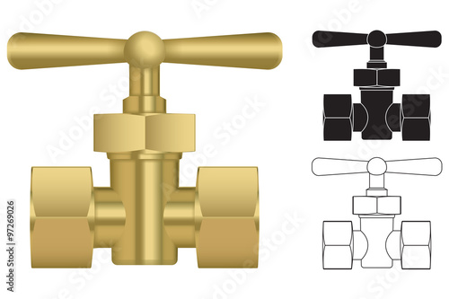 Valve. Bronze water valve.