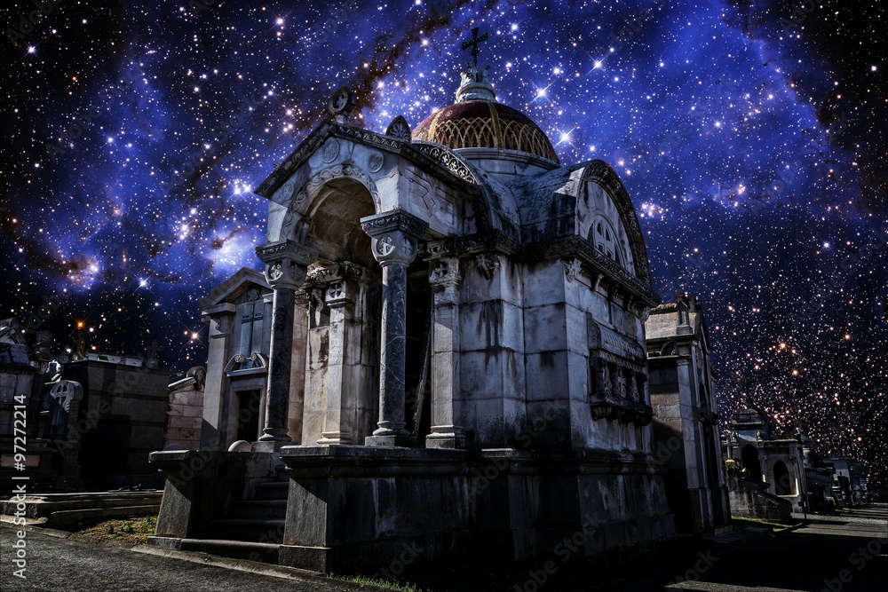 Pantheon and Small Magellanic Cloud (Elements of this image furn Pantheon and Small Magellanic Cloud (Elements of this image furn