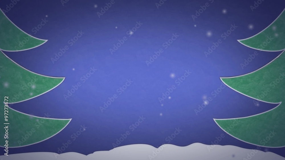 Weihnachtskarte mit Schnee Animation