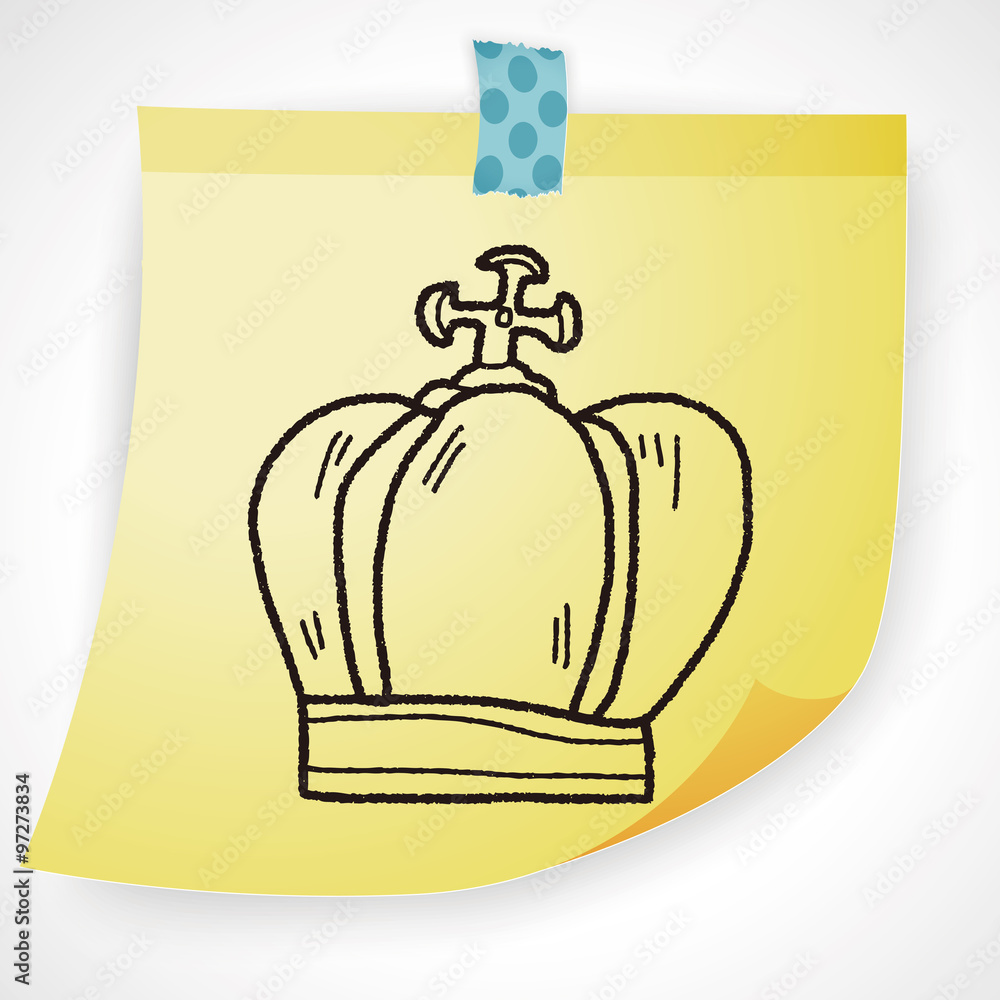 Obraz premium crown doodle