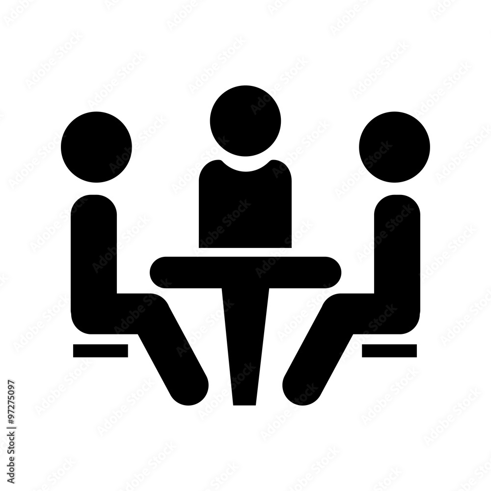 Conference icon. People sitting at the table. Conference icon. People sitting at the table.