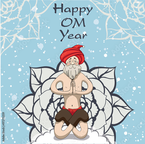 Santa Yogi meditates on the mandala for peace