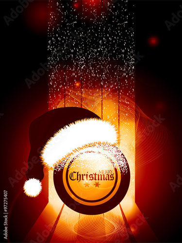 Christmas bingo ball with Santa hat