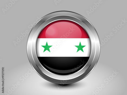 Flag of Syria. Metal Round Icon Free Download Flag of Syria. Metal Round Icon - GFXLoad