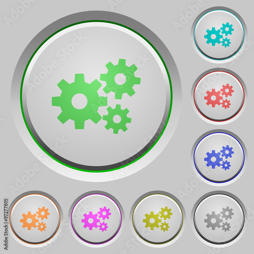 Gears push buttons