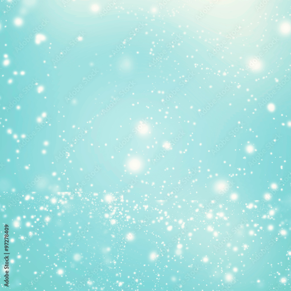 Abstract Sparkling Merry Christmas card - Golden Christmas light