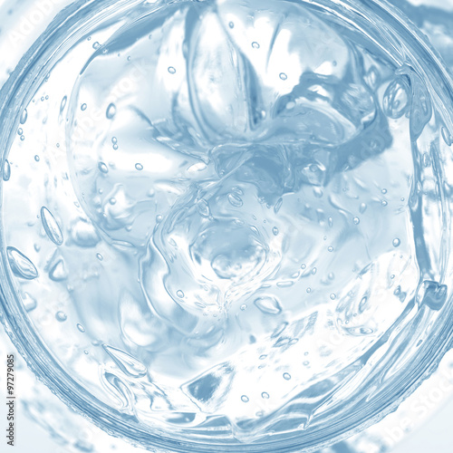 Aqua Gel Bubbles/High resolution close up of bubbles in aloe gel photo
