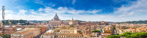 Obraz  z motywem Rome and Basilica of St. Peter in Vatican