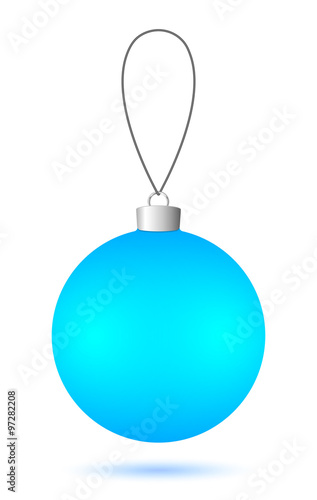 Hanging Light Blue Christmas Ball
