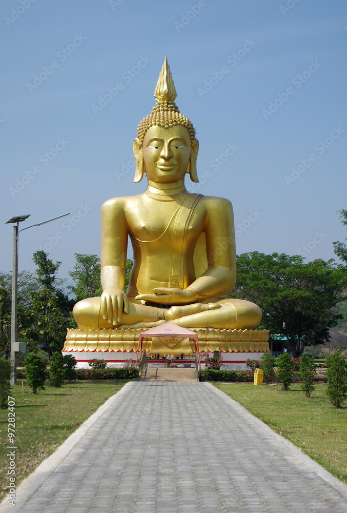UTHAY THANI, THAILAND - January, 2015: Buddha on Ban Samo Thong UTHAY THANI, THAILAND - January, 2015: Buddha on Ban Samo Thong
