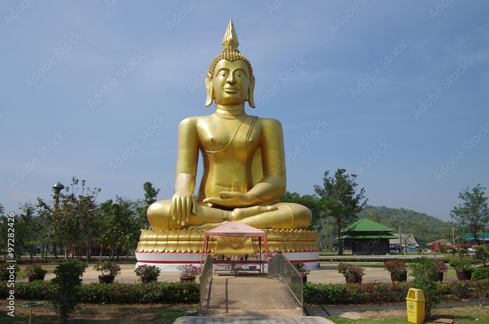 UTHAY THANI, THAILAND - January, 2015: Buddha on Ban Samo Thong UTHAY THANI, THAILAND - January, 2015: Buddha on Ban Samo Thong