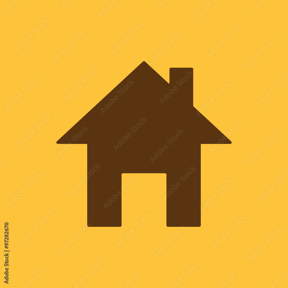 The home icon. House symbol. Flat The home icon. House symbol. Flat