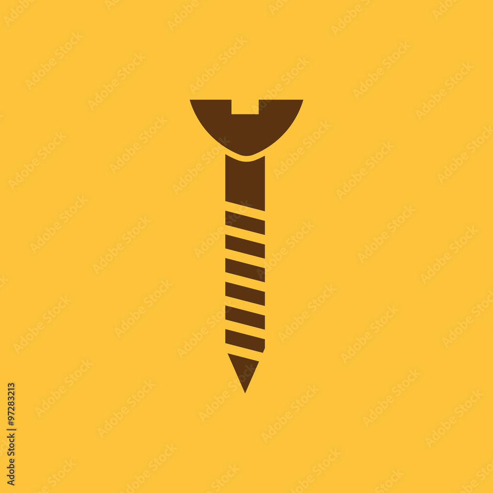 The Screw icon. Bolt symbol. Flat The Screw icon. Bolt symbol. Flat