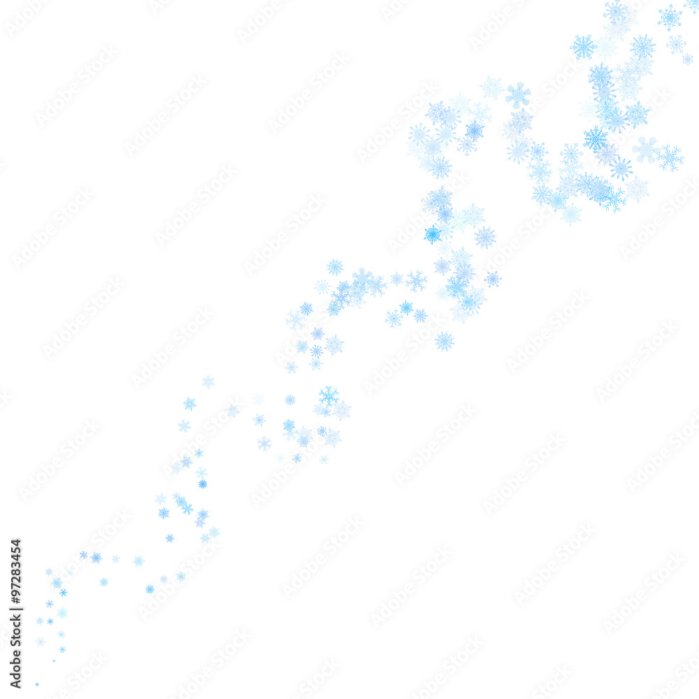 Blue snowflakes blizzard in the darkness Blue snowflakes blizzard in the darkness