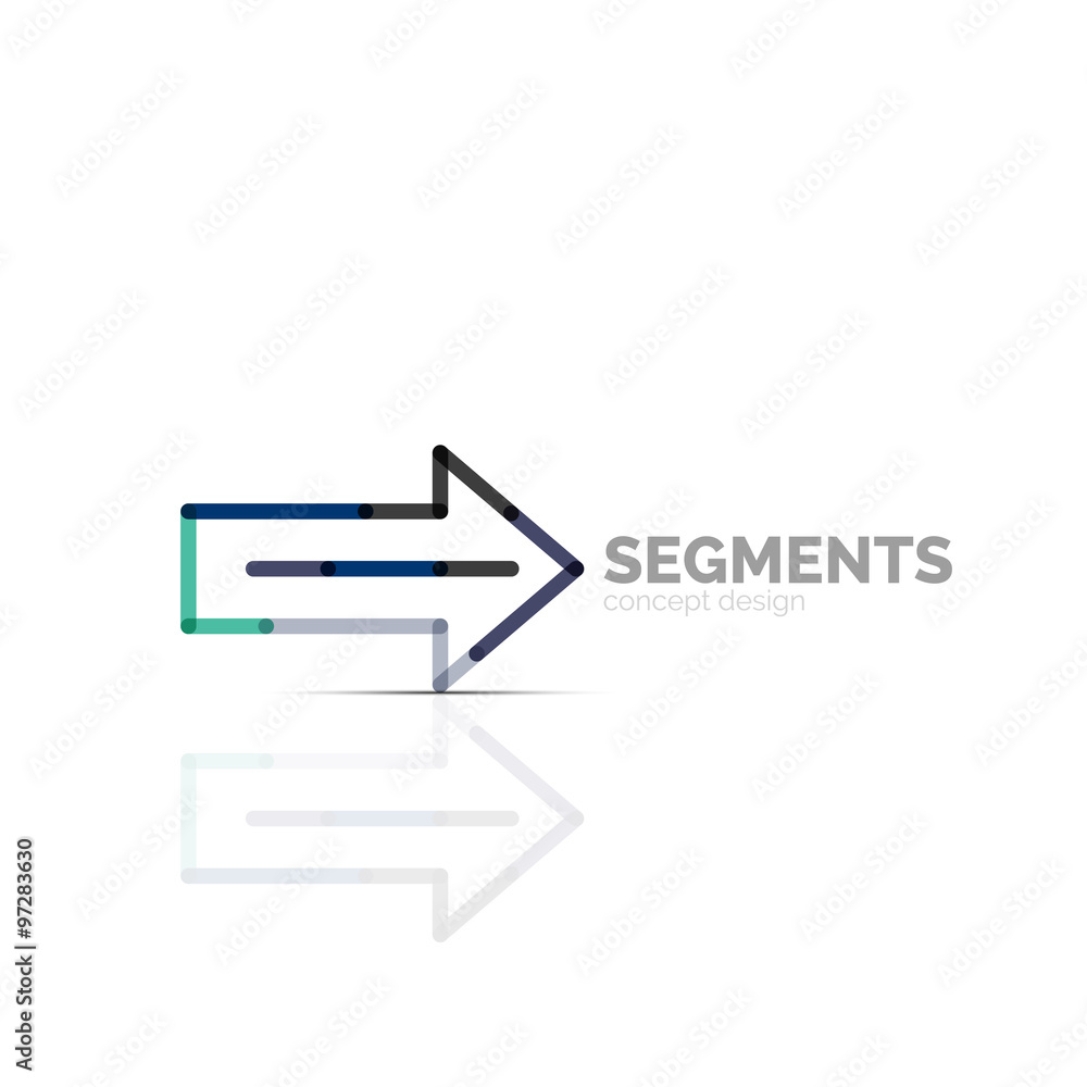 Arrow icon vector logo. Company branding element Arrow icon vector logo. Company branding element