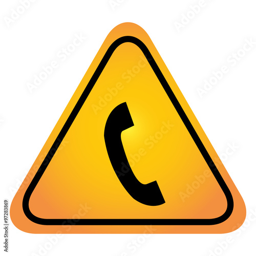 danger signal with phone