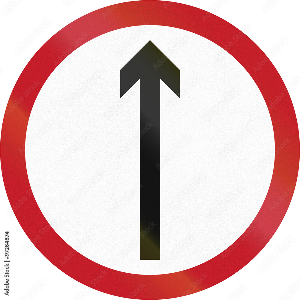 Old version of road sign in the Philippines - Direction To Be Followed - Proceed Straight Only Old version of road sign in the Philippines - Direction To Be Followed - Proceed Straight Only
