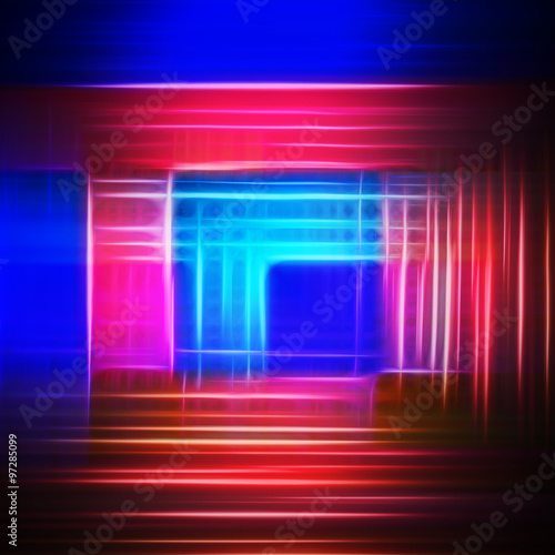 Multicolored glowing fractal lines