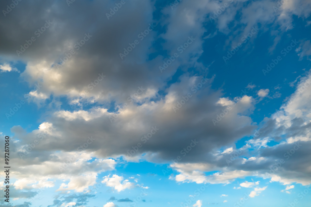 Obraz premium Cloudy blue sky abstract background