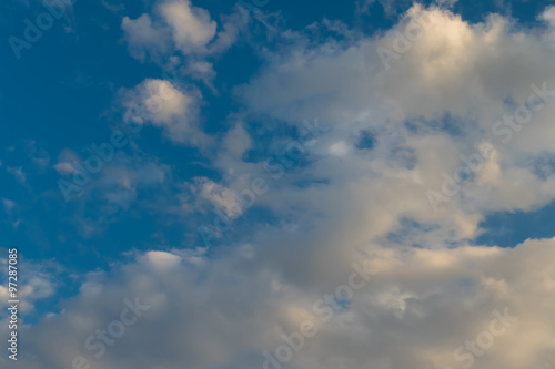 Fototapeta Naklejka Na Ścianę i Meble -  Cloudy blue sky abstract background