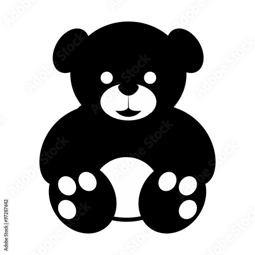 Fototapeta Naklejka Na Ścianę i Meble -  Bear toy simple icon